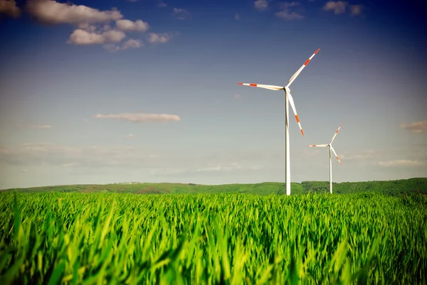 Ветроэнергетическая электростанция — стоковое фото