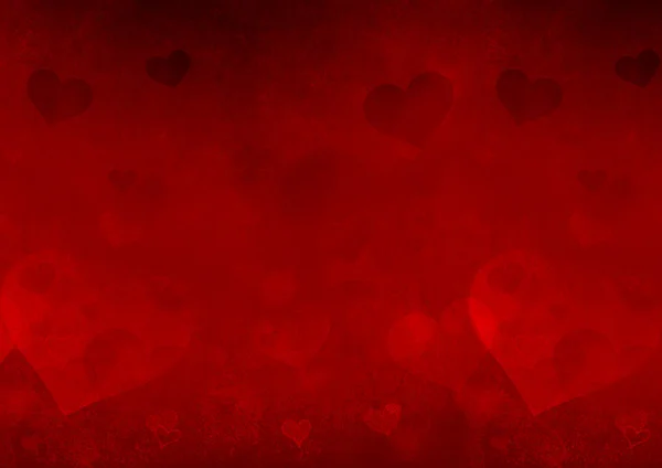Red background with hearts — Stock Photo, Image