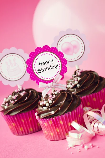 stock image Birthday cupcakes