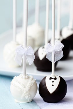 Wedding cake pops clipart