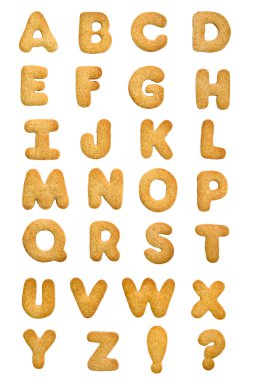 Cookie alphabet clipart