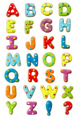 Cookie alphabet clipart