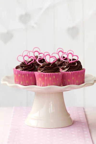 Valentijn cupcakes — Stockfoto