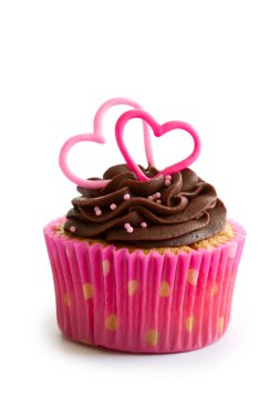 Valentine cupcake clipart