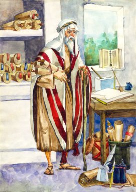 Ancient Israel. Scribe clipart
