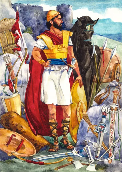 Древний Израиль. Воин — стоковое фото