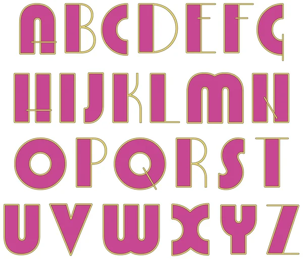Alfabeto vectorial estilizado — Vector de stock