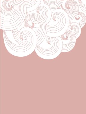 Abstract background of pink spirals clipart