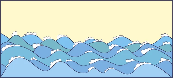 程式化的形象的海浪 — 图库矢量图片