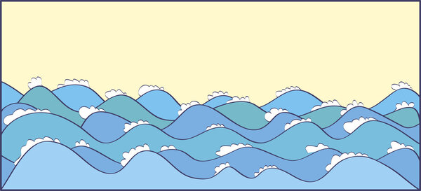 Stylized image of sea waves