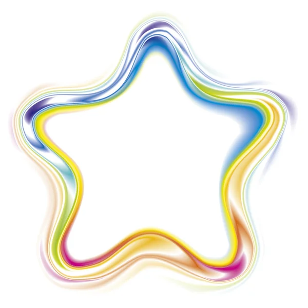 矢量的彩虹星星装饰框架 — 图库矢量图片