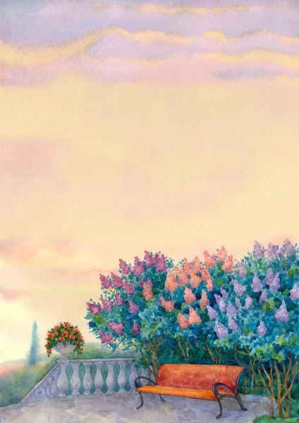 Watercolor romantic background — Stock Photo, Image