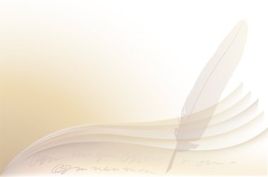 Vector background of pages and a pen clipart