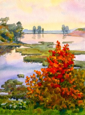 Autumn Lake clipart