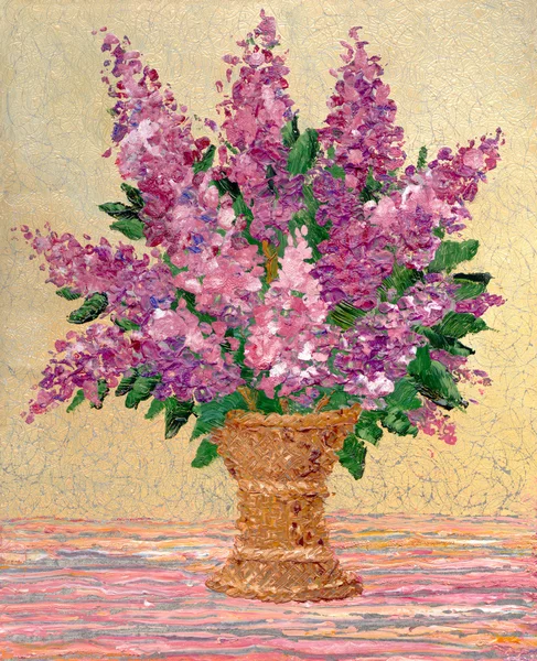 香紫色紫丁香的花束 — 图库照片