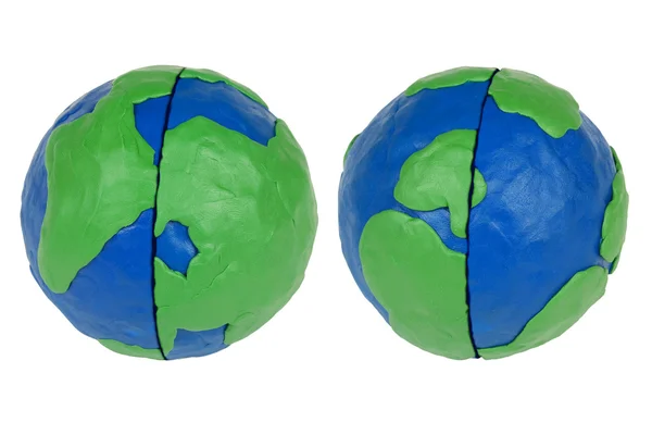 The two hemispheres of the Earth — Stock Photo, Image