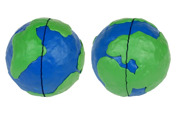 The two hemispheres of the Earth — Stock Photo, Image