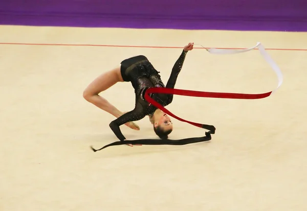 Anna Rizatdinova (Ukraine) performs at Deriugina Cup (Rhythmic Gymnastics World Cup)