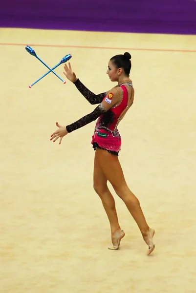 Daria Dmitrieva (Russia) performs at Deriugina Cup (Rhythmic Gymnastics World Cup) — Stock Photo, Image