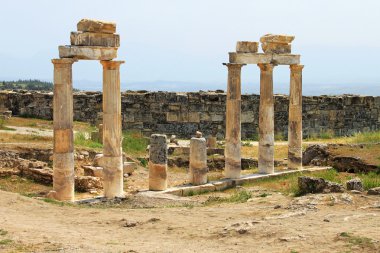 Pamukkale. Türkiye. hierapolis antik kenti Kalıntıları