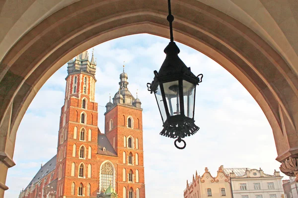 Church and lantern, Krakow — Stock Photo, Image