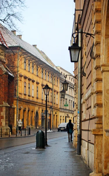 Calle vieja en Cracovia — Foto de Stock