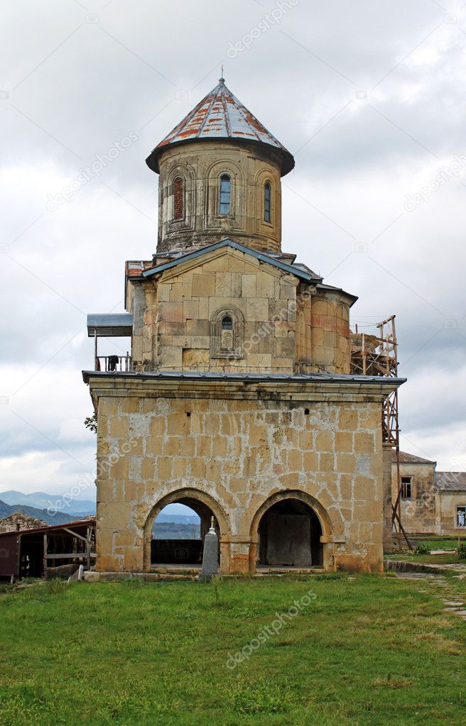 One little church of old orthodox monastery Gelati near Kutaisi - Georgia.