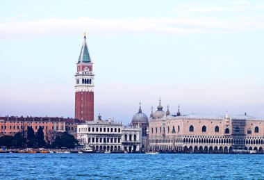 Seaview of Piazza San Marco and The Doge's Palace in the winter, clipart