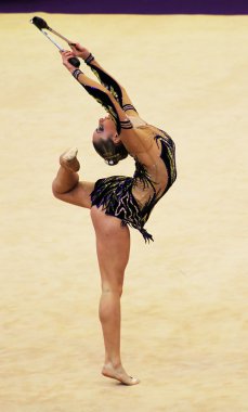 Chrystalleni Trikomiti (Cyprus) performs at Deriugina Cup clipart