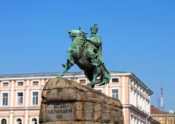 Statua di Hetman Bogdan Khmelnitsky a Kiev, Ucraina — Foto Stock