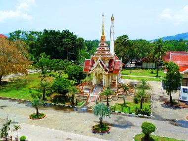 Phra Mahathat Chedi in Wat Chalong, Phuket, Thailand clipart