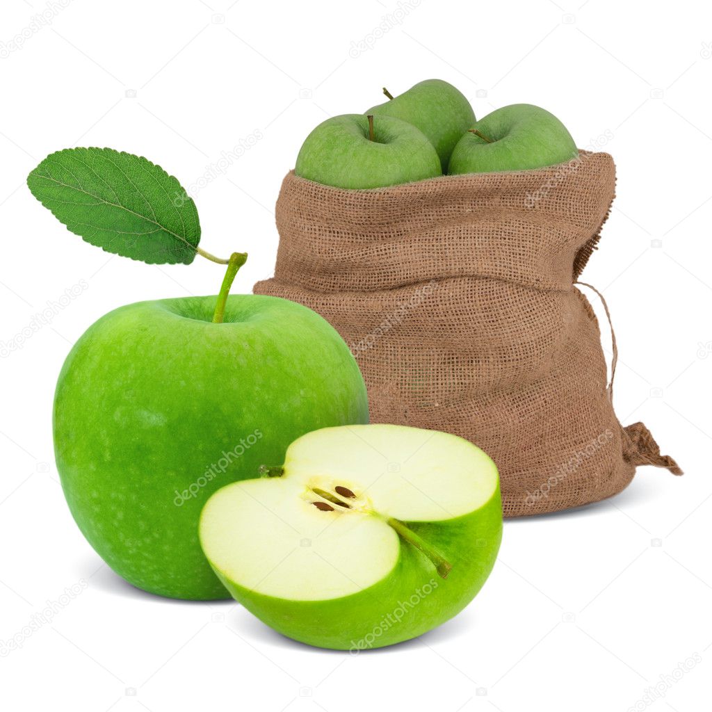 Bag with apples