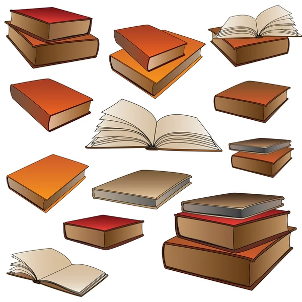 Коллекция книг — стоковый вектор