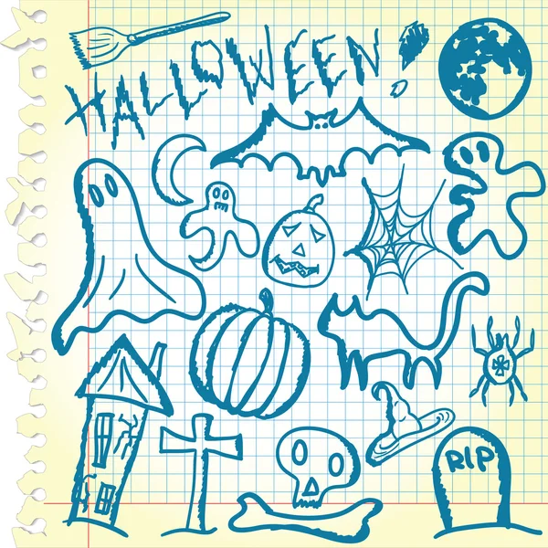 Symboles Halloween — Image vectorielle