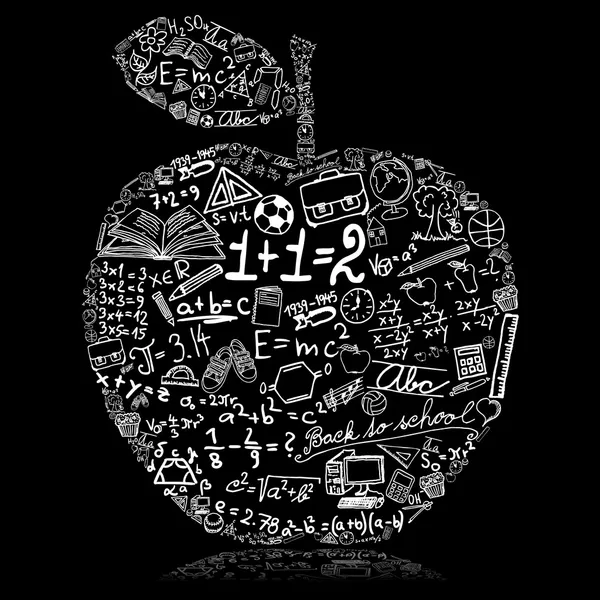 Onderwijs apple — Stockvector