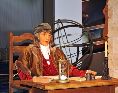 Wax figure of the medieval astronomer clipart