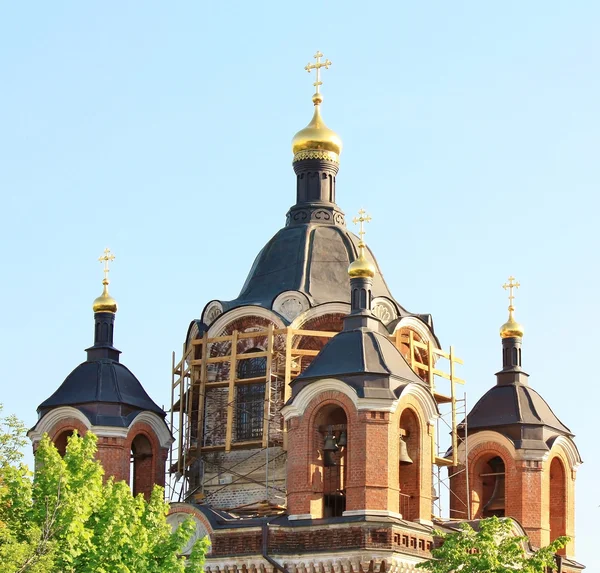 Domes of the orthodox church — Stock Photo, Image