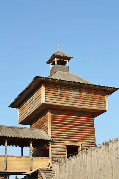 stock image Ancient wooden tower in Izmailovo Kremlin