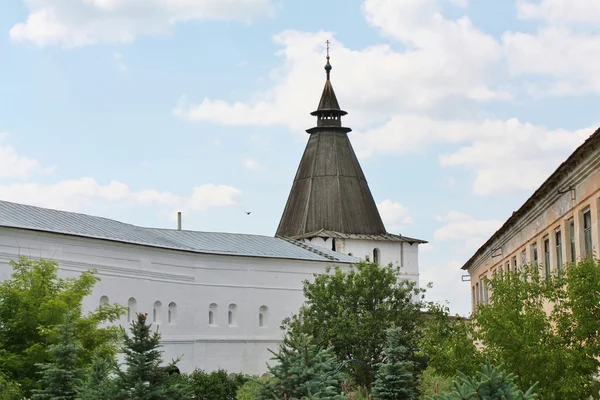 Kopuły klasztoru pafnutiev Borowski, w pobliżu Moskwy — Zdjęcie stockowe