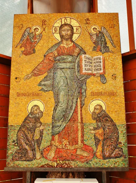 Icon at the entrance to the Donskoy Monastery — Stock Photo, Image