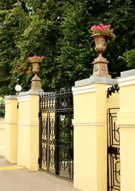 Front gate to the estate clipart