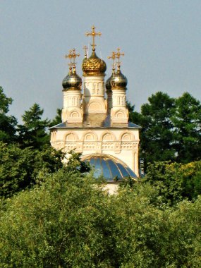 Ryazan, view of the Church of Our Saviour on the bluff clipart