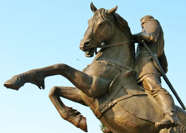 Staty av rider på hästryggen — Stockfoto