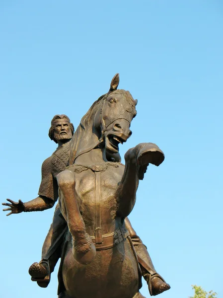Standbeeld van de rider te paard — Stockfoto