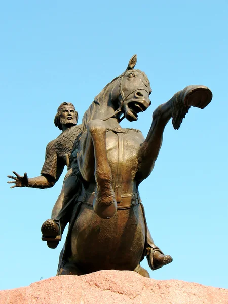 Binici atlı heykeli — Stok fotoğraf