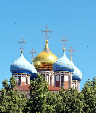 ryazan Kremlin'in altın kubbeler