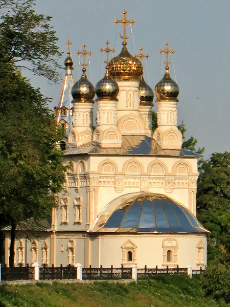 Ryazan, beskåda av Vor Frelsers Kirke på bluff — Stockfoto