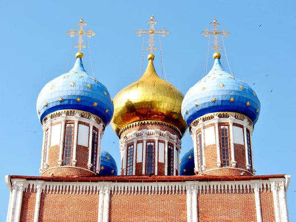 Domos dorados del Kremlin de Ryazan — Foto de Stock