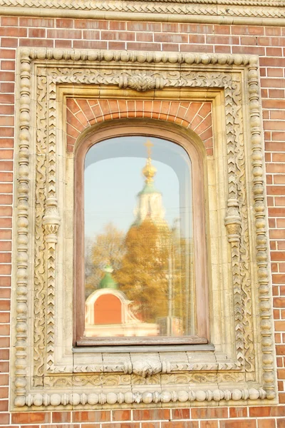 Παράθυρο του σπιτιού του igumnov στη Μόσχα — Φωτογραφία Αρχείου