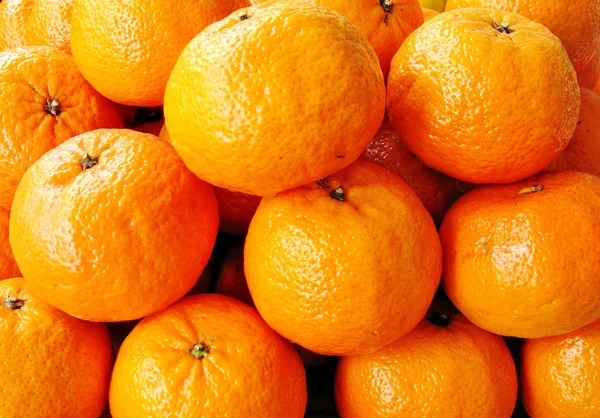 Stock image Ripe oranges, laid out for sale